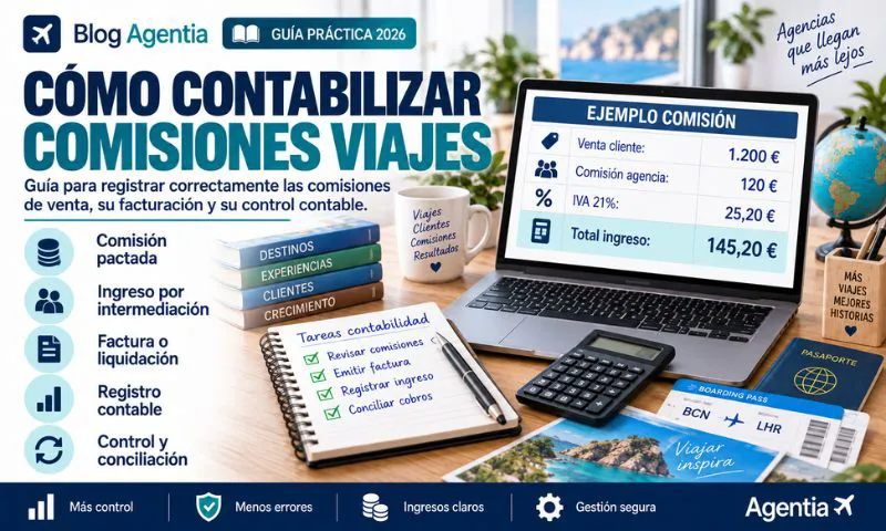 comisiones agencia viajes contabilidad