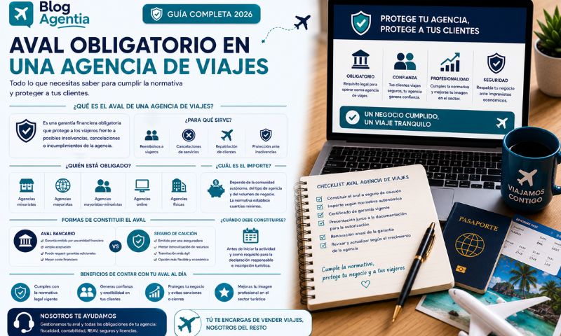 Aval obligatorio en una agencia de viajes