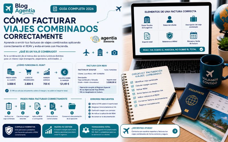 Cómo facturar viajes combinados