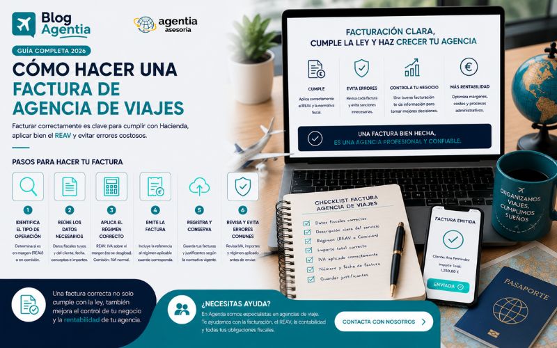 Cómo hacer una factura de agencia de viajes