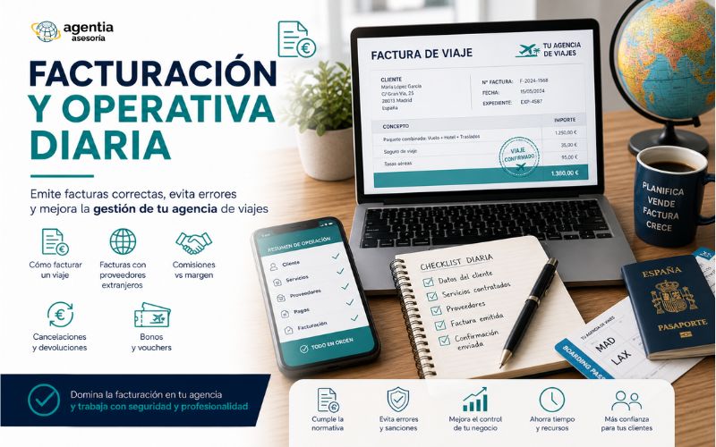 Facturación agencias viaje: guía completa para emitir facturas