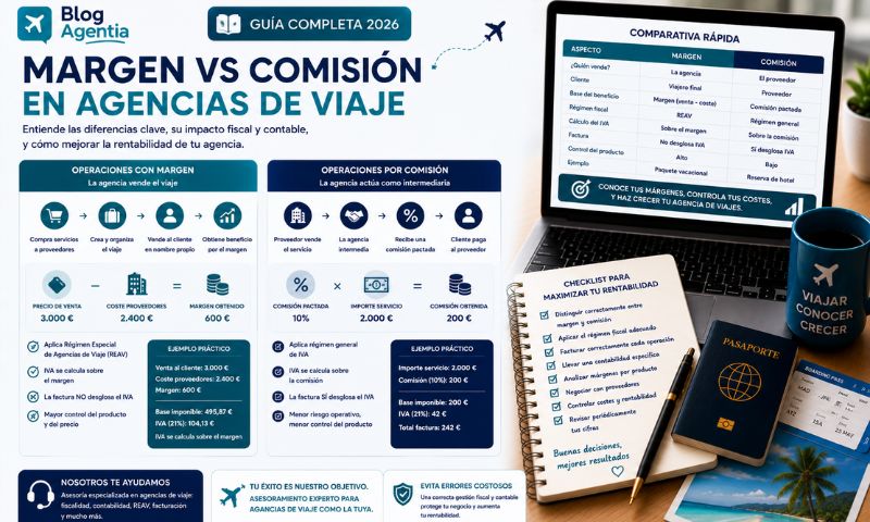 Margen vs comisión en agencias de viaje
