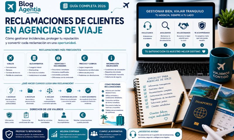 Reclamaciones de clientes en agencias de viaje